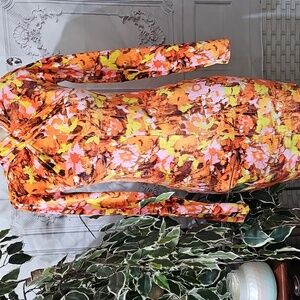 Richard Quinn NWT Orange Twisted Neck Dress With Stretchy Fabric 10